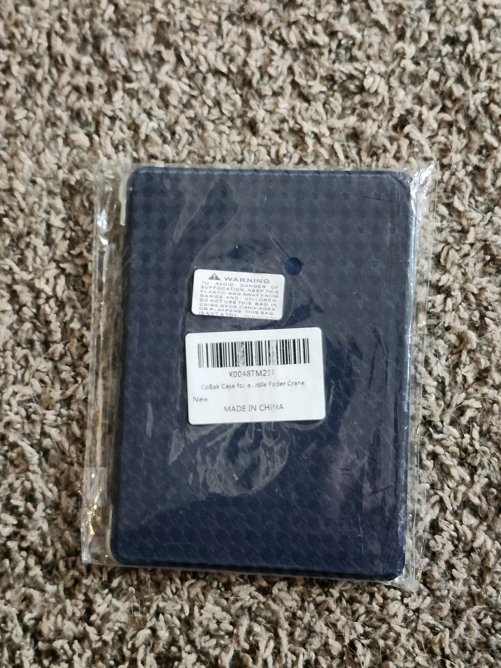 New Kindle Paperwhite & Colorsoft Case Navy Houndstooth Pattern